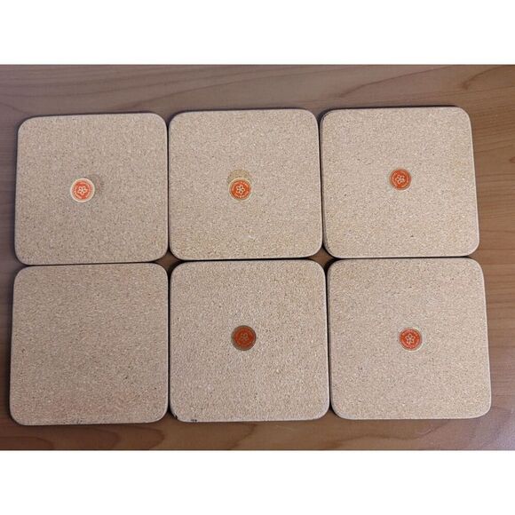 Set  of 6 Pimpernel British Golf Clubs Coasters Cork Backed Trivets #A32 - Picture 2 of 7